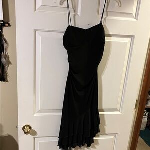 Chic Black High Low Women's Dress